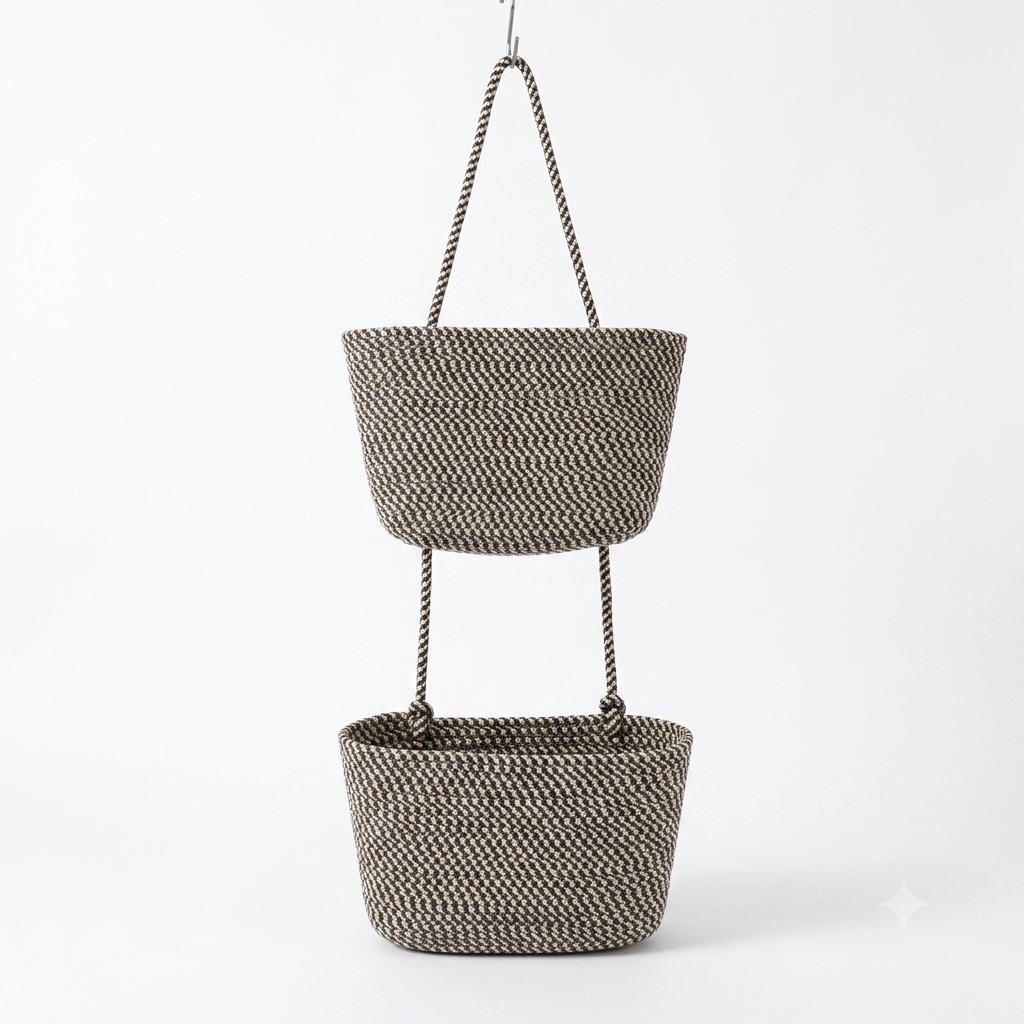 🧺 LIMITED-TIME 50% OFF! ✨ Wall-Hanging Storage Organizer – 3-Tier, Boho Style, Space-Saving 🏡