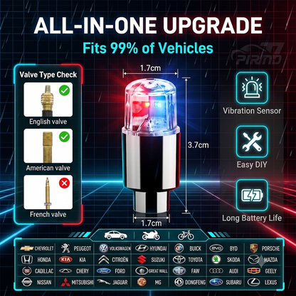 🔥 Clearance Sale – Waterproof LED Tire Valve Cap Lights