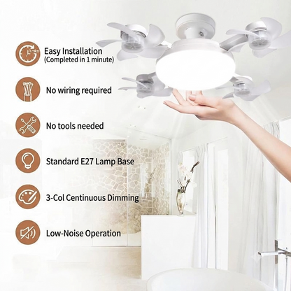 50% OFF🔥 Drone Ceiling Fan with LED Light - Modern Design, Comes with Remote Control, Suitable for Living Room and Bedroom