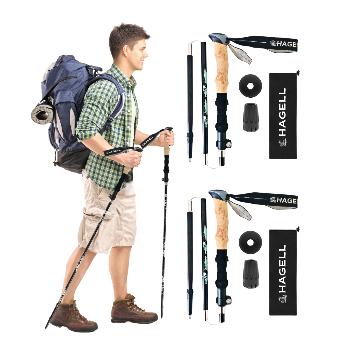 Outdoor trekking poles - hiking and mountaineering trekking poles