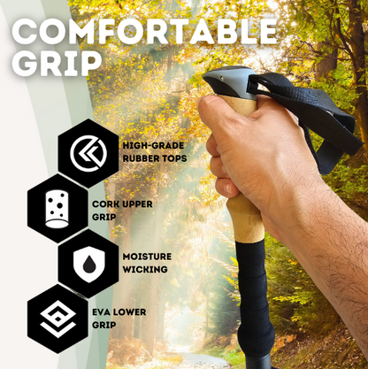 Outdoor trekking poles - hiking and mountaineering trekking poles