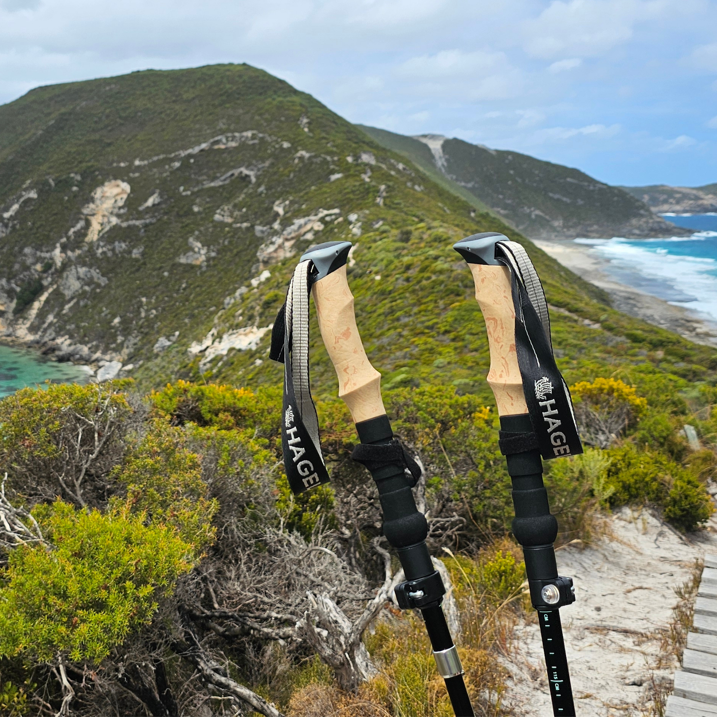 Outdoor trekking poles - hiking and mountaineering trekking poles