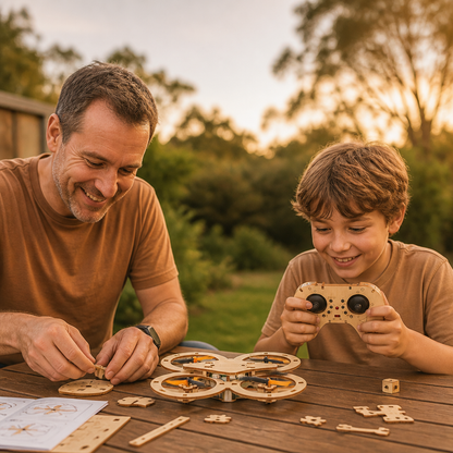 🎁🔥 HOT SALE 50%OFF 🔥🧩 DIY Wooden Drone Building Kit 🚁