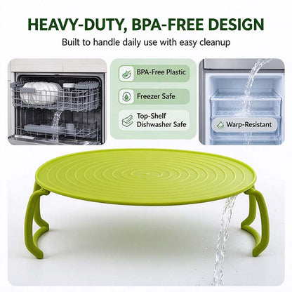 ⏰ Limited-Time Offer: Buy One, Get One Free – 4-in-1 Multifunctional Microwave Tray (Splash Guard, Carrying Tray, and Stacking Rack) 🍲