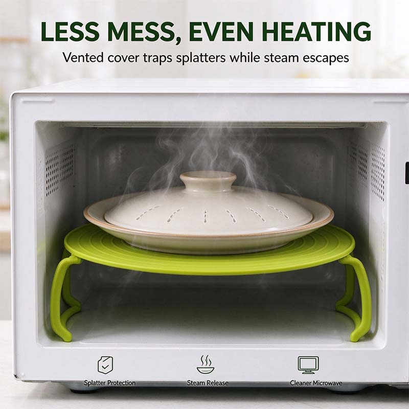 ⏰ Limited-Time Offer: Buy One, Get One Free – 4-in-1 Multifunctional Microwave Tray (Splash Guard, Carrying Tray, and Stacking Rack) 🍲