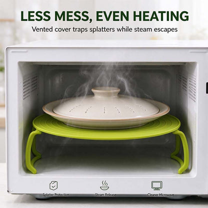 ⏰ Limited-Time Offer: Buy One, Get One Free – 4-in-1 Multifunctional Microwave Tray (Splash Guard, Carrying Tray, and Stacking Rack) 🍲