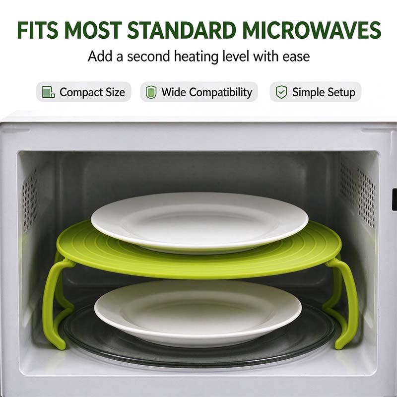⏰ Limited-Time Offer: Buy One, Get One Free – 4-in-1 Multifunctional Microwave Tray (Splash Guard, Carrying Tray, and Stacking Rack) 🍲