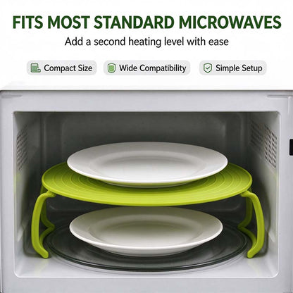 ⏰ Limited-Time Offer: Buy One, Get One Free – 4-in-1 Multifunctional Microwave Tray (Splash Guard, Carrying Tray, and Stacking Rack) 🍲