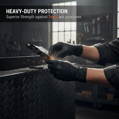 🎁Today's Flash Sale 50% off🎁Nitrile Pro Gloves – Heavy Duty, Slip & Stain Resistant, Scratch Resistant
