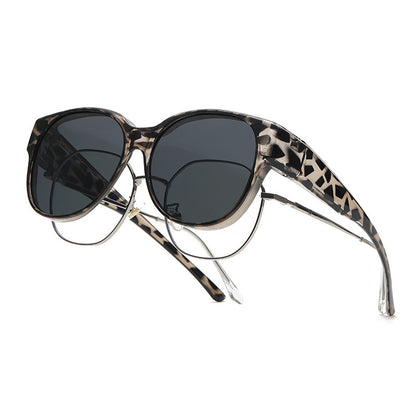 😎 Fitover Polarized Sunglasses for Myopia | UV400 & Anti-Blue Light | Ultra-Light Cat-Eye
