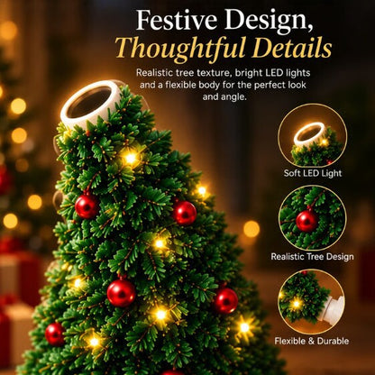 🎄 2026 New USB Plug-In Christmas Projector Night Light ✨ 6+ Holiday Patterns LED Ceiling Lamp, Warm Light Christmas Tree Projection, Room Decor for Bedroom, Party & Holiday Gifts