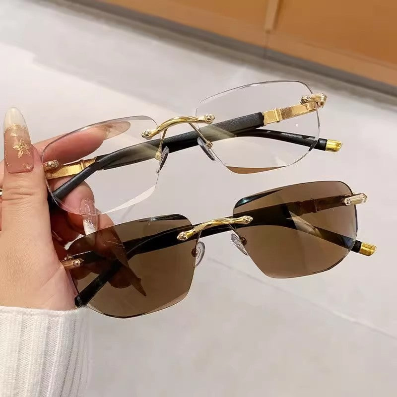 🔥Lowest Price for 2026 | Rimless Diamond-Cut Blue-Light-Blocking Reading Glasses for Seniors