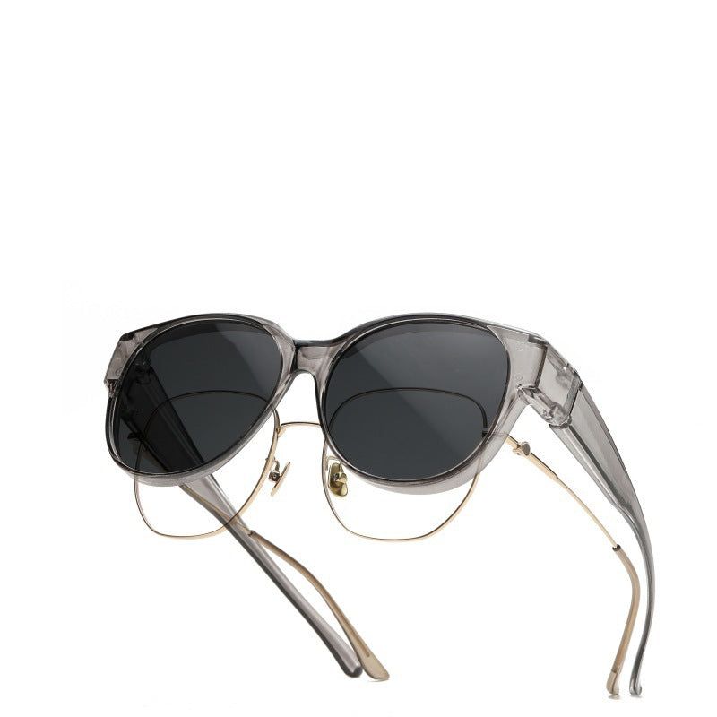 😎 Fitover Polarized Sunglasses for Myopia | UV400 & Anti-Blue Light | Ultra-Light Cat-Eye