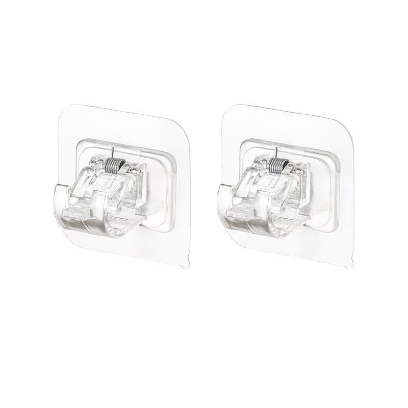 🔥Nail-Free Adjustable Curtain Rod Hooks