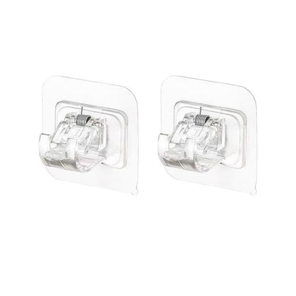 🔥Nail-Free Adjustable Curtain Rod Hooks