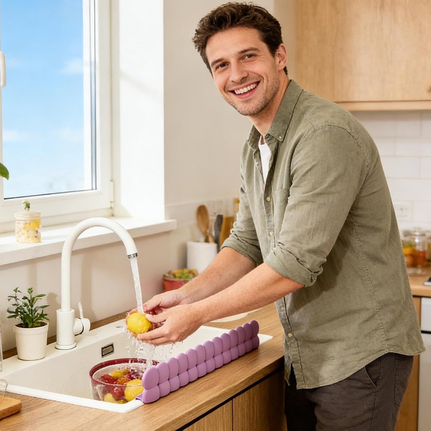 🔥 🔥 Collapsible Kitchen Splash Guard – Silicone Cloud-Shaped Splash Guard