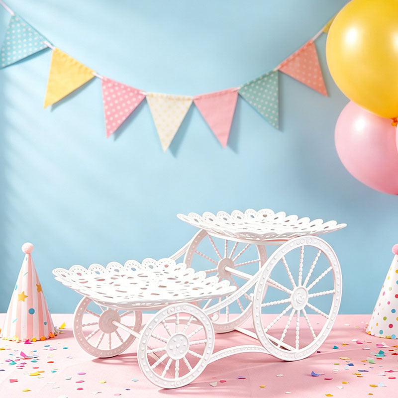 🍰 LIMITED-TIME 49% OFF! ✨ Two-Tier Carriage Serving Stand – Elegant, Heart Details, Tool-Free Assembly 🍽️