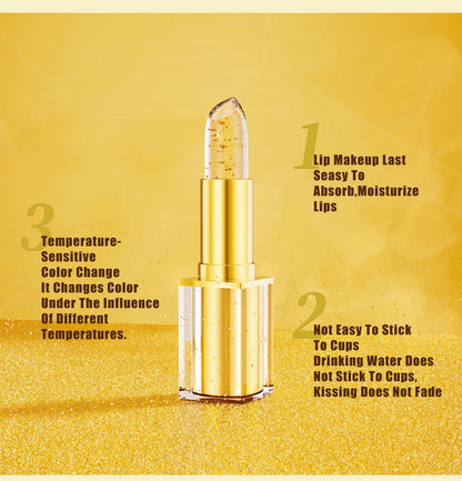 ✨Gilded Gold-Flecked Color Changing Lipstick｜Moisturizing & Hydrating, Personalized Lip Shade