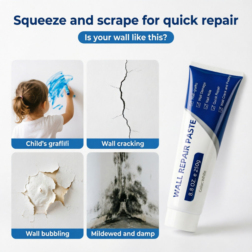 👍👍Putty paste for refurbishing stained walls and repairing peeling paint or cracks.