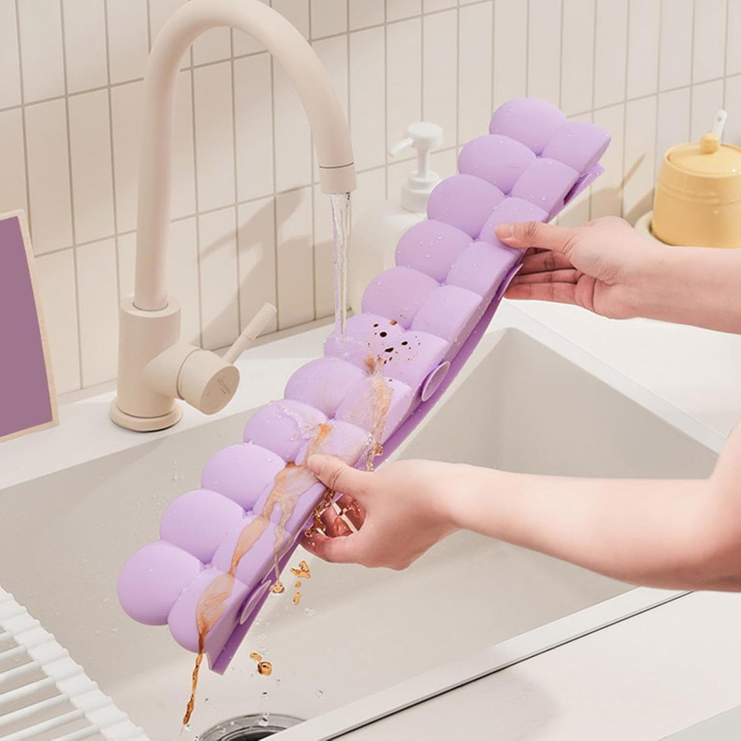 🔥 🔥 Collapsible Kitchen Splash Guard – Silicone Cloud-Shaped Splash Guard