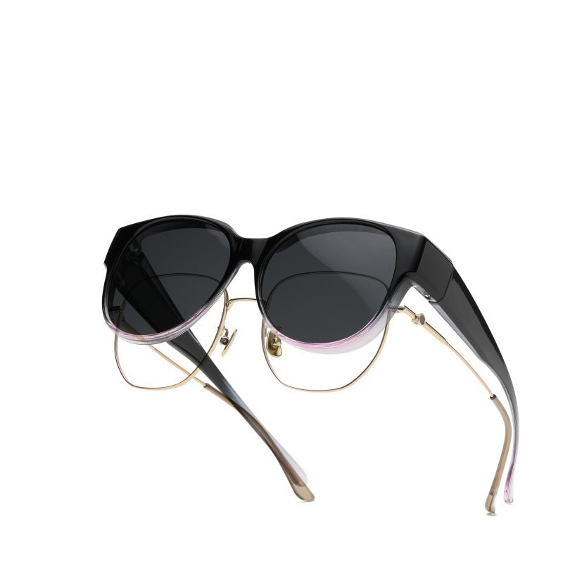 😎 Fitover Polarized Sunglasses for Myopia | UV400 & Anti-Blue Light | Ultra-Light Cat-Eye