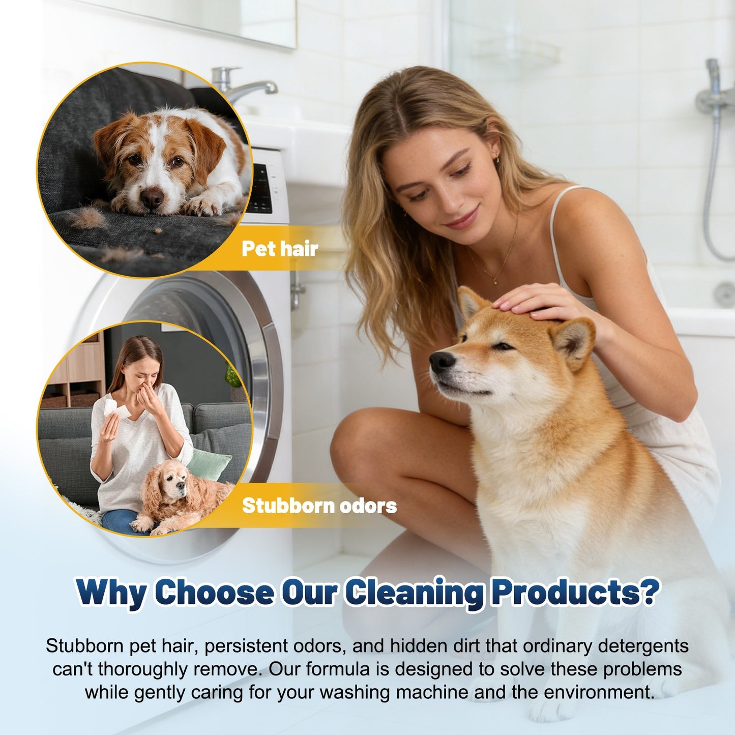 Washing machine stain removal, odor removal, and freshening cleaning tablets