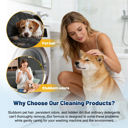 Washing machine stain removal, odor removal, and freshening cleaning tablets