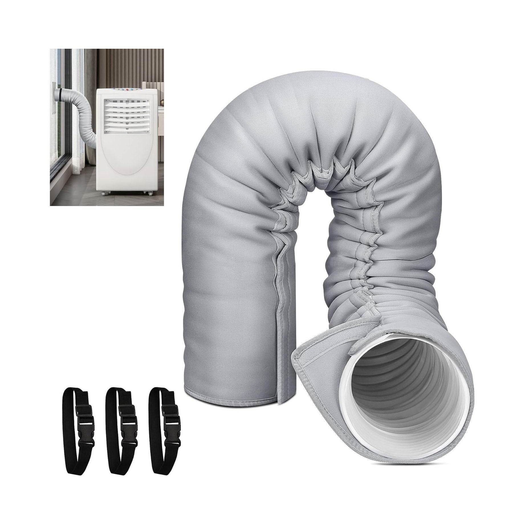 🔥Stop Heat Leaks｜Portable AC Exhaust Hose Insulation Cover