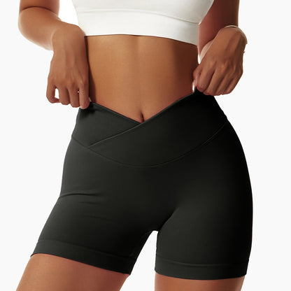 High Waist Stretch Yoga Shorts