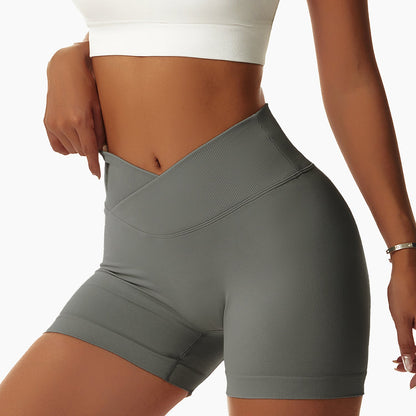 High Waist Stretch Yoga Shorts
