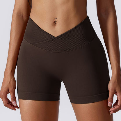 High Waist Stretch Yoga Shorts