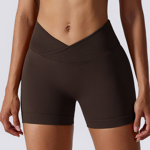 High Waist Stretch Yoga Shorts