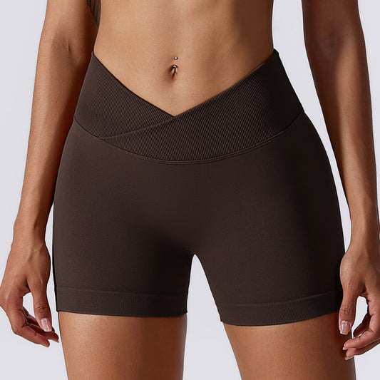 High Waist Stretch Yoga Shorts