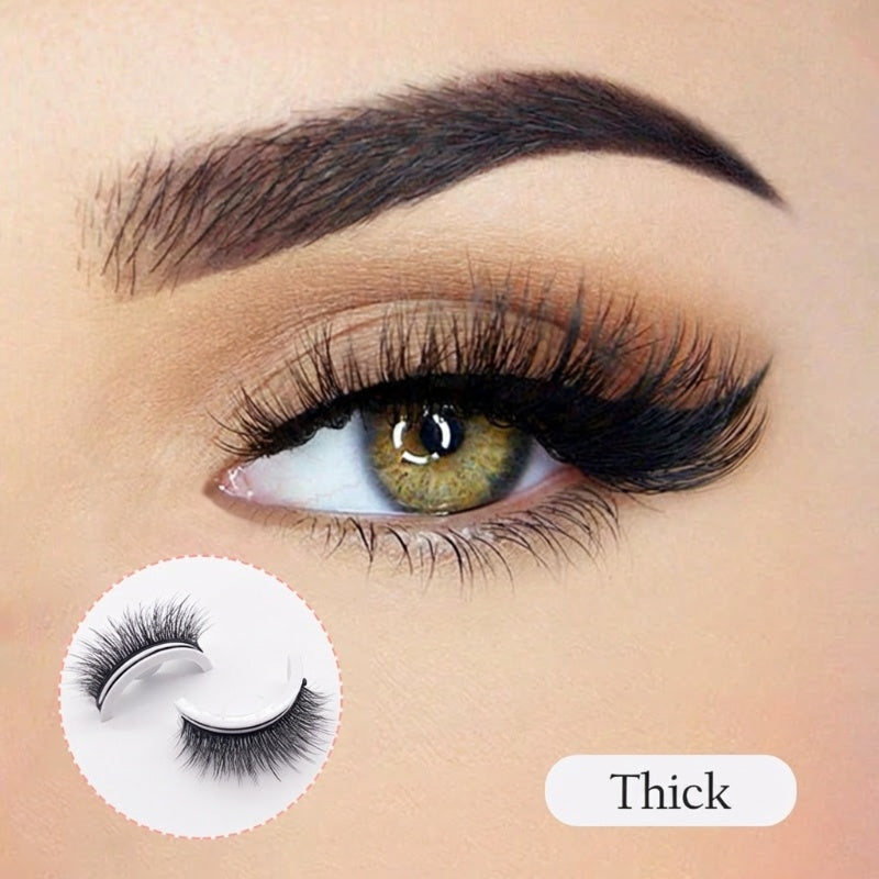 ⏳Limited-time sale ONLY ￡5.99!!🌸Self-Adhesive Reusable Lashes – 3-Sec Application, No Glue Needed