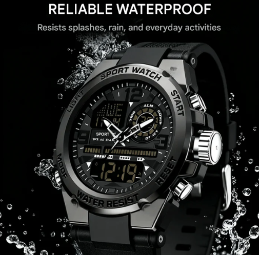 Men's Waterproof Sports Watch with Luminous Display