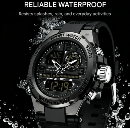 Men's Waterproof Sports Watch with Luminous Display