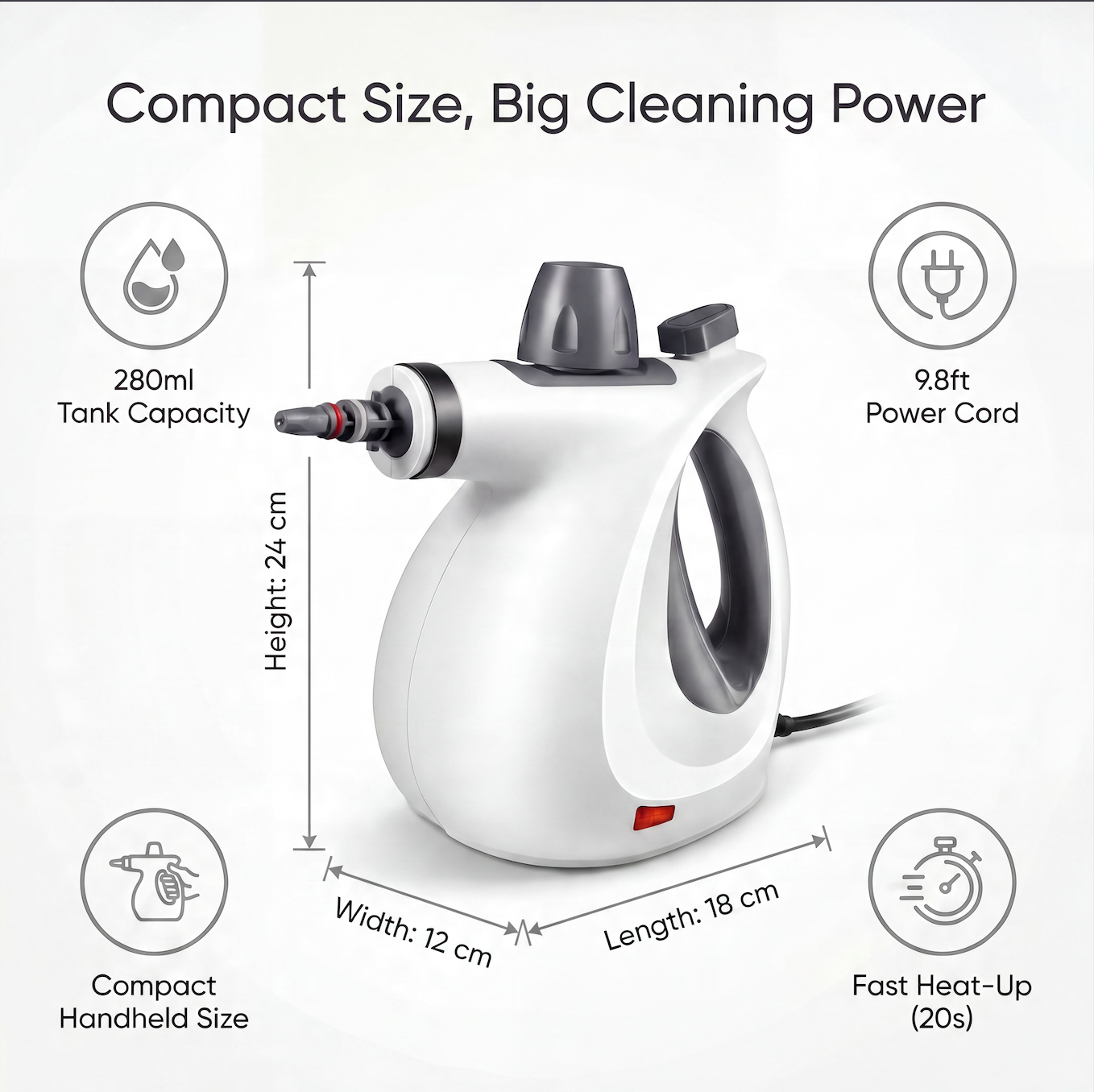⚡All-purpose steam cleaner—powerful performance—finish your housework in 10 minutes—restore the shine to your furniture and appliances in 5 minutes.