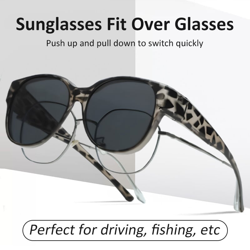😎 Fitover Polarized Sunglasses for Myopia | UV400 & Anti-Blue Light | Ultra-Light Cat-Eye