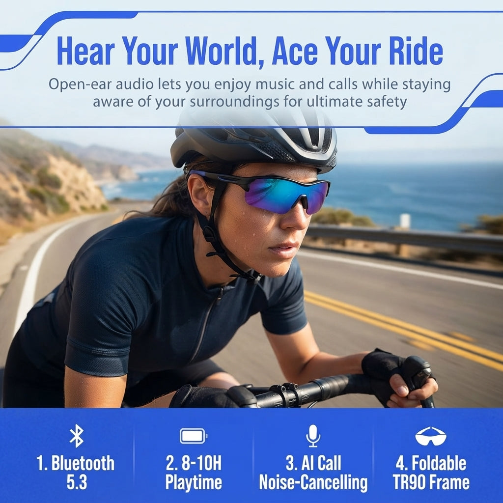🎁Hot Sale 50% OFF⏳AI Translation Bluetooth Cycling Glasses