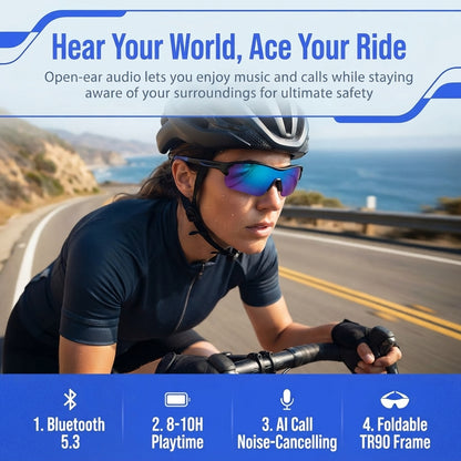🎁Hot Sale 50% OFF⏳AI Translation Bluetooth Cycling Glasses