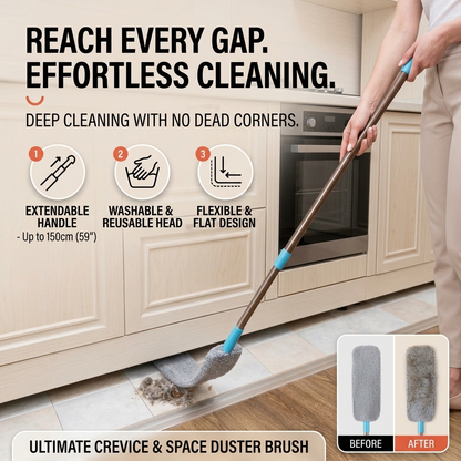 🧹Bendable Washable Microfiber Dust Brush, Hard To Reach Furniture Gaps🧼