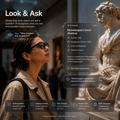 👓 50% off AI Smart Glasses | 4K POV Camera 🎥 | Live Multi-Language Translation 🌐 | AR Real-Time Navigation 🧭 Hands-Free Wearable Smart Glasses