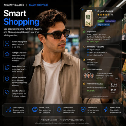 👓 50% off AI Smart Glasses | 4K POV Camera 🎥 | Live Multi-Language Translation 🌐 | AR Real-Time Navigation 🧭 Hands-Free Wearable Smart Glasses