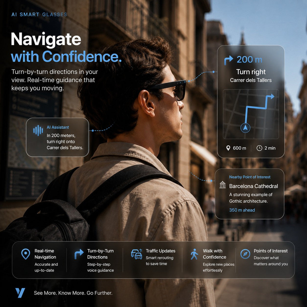 👓 50% off AI Smart Glasses | 4K POV Camera 🎥 | Live Multi-Language Translation 🌐 | AR Real-Time Navigation 🧭 Hands-Free Wearable Smart Glasses