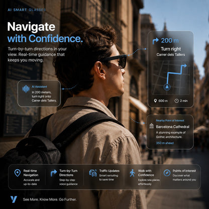 👓 50% off AI Smart Glasses | 4K POV Camera 🎥 | Live Multi-Language Translation 🌐 | AR Real-Time Navigation 🧭 Hands-Free Wearable Smart Glasses