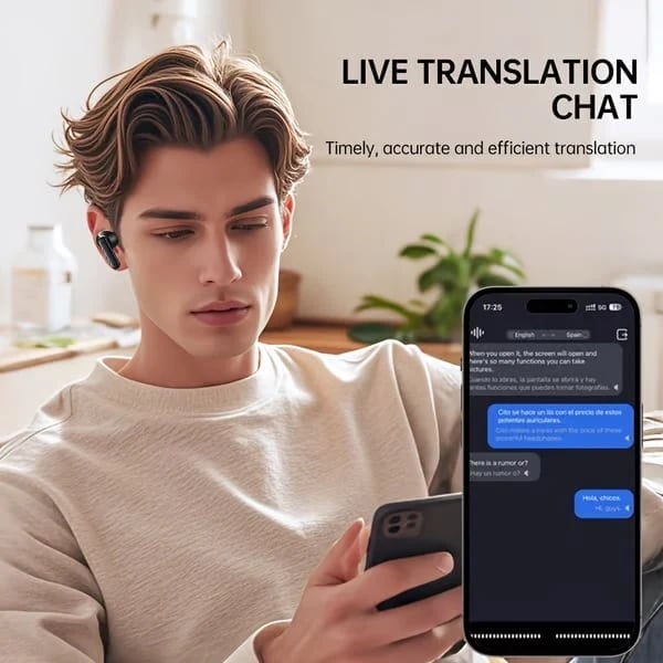🎁🔥Wireless Bluetooth translation earbuds with LED display (compatible with iOS and Android devices)