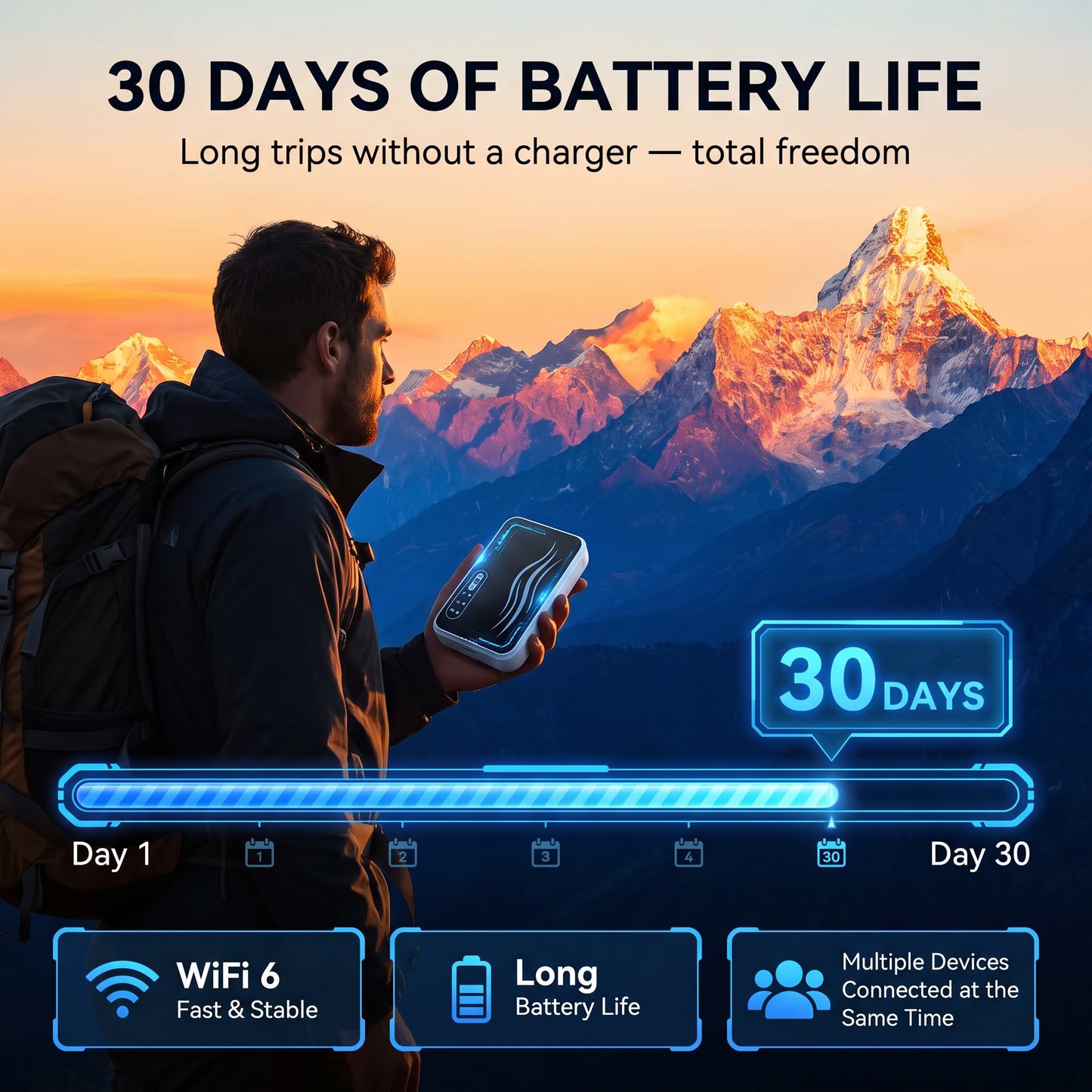 📶 Stay Connected Anywhere – Pocket‑sized WiFi for Travel, Work & Daily Life.