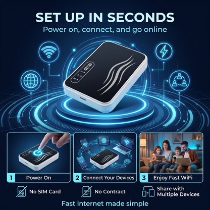 📶 Stay Connected Anywhere – Pocket‑sized WiFi for Travel, Work & Daily Life.
