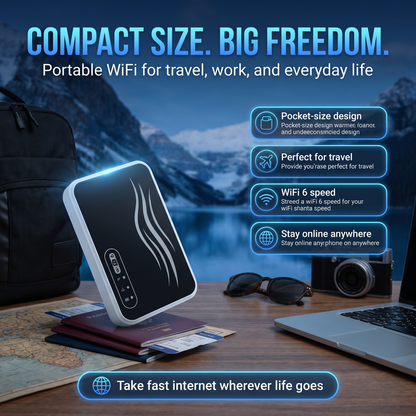 📶 Stay Connected Anywhere – Pocket‑sized WiFi for Travel, Work & Daily Life.