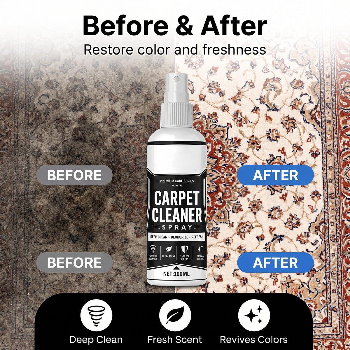 Buy 1 Get 1 Free✨Deep Cleaning Carpet Cleaner Spray (With Sponge）